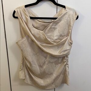 Zara Cream Draped Blouse